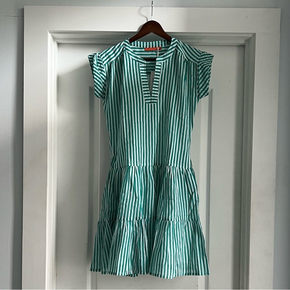 Oliphant Roll Sleeve Striped Dress - Picture 2 of 11